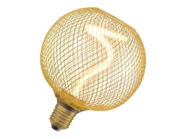 OSRAM DECOR - LED-filamentlyspære - form: G125 - klar finish - E27 - 3.5 W (ekvivalent 18 W) - komfort varmt hvitt lys - 1800 K - gull