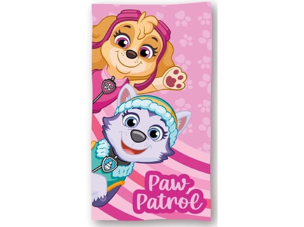 Paw Patrol rosa baderhåndkle 70 x 140 cm