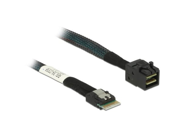 Delock - SAS intern kabel - SAS 12Gbit/s - 4i Slim SAS (hann) til 4 x Mini SAS HD (SFF-8643) (hann) - 50 cm