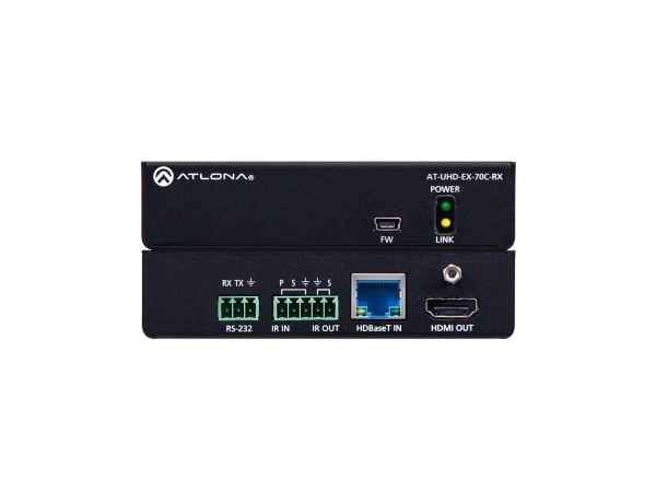 Atlona AT-UHD-EX-70C-RX - Video/lyd/infrarød/seriell-utvider - HDMI - opp til 70 m