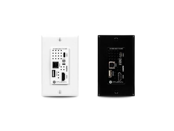 Atlona Wallplate HDBaseT Transmitter for HDMI and USB-C with USB Hub - Video/lyd-forlenger - sender - HDBaseT - opp til 100 m