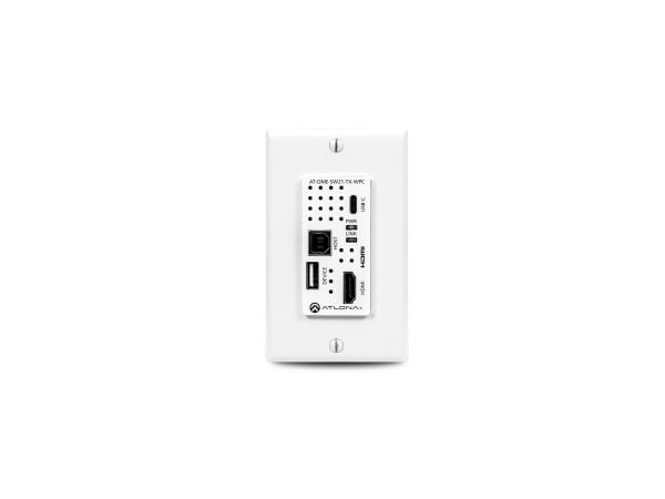 Atlona Wallplate HDBaseT Transmitter for HDMI and USB-C with USB Hub - Video/lyd-forlenger - sender - HDBaseT - opp til 100 m