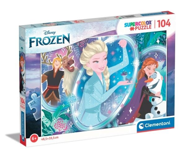 Clementoni Puslespill 104 brikker Super Color Frozen 2