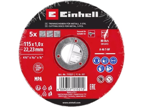 Einhell METALLI TARGET 115 MM, 5 kpl 49711521 49711521