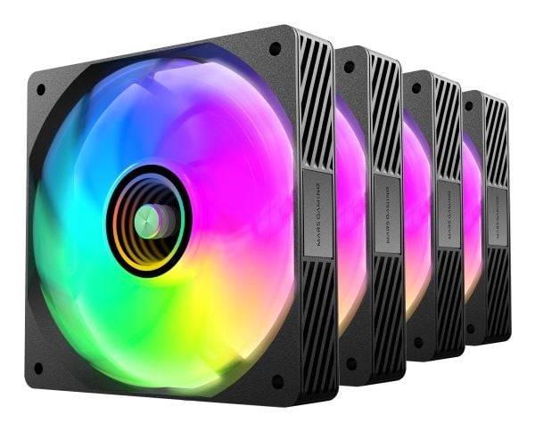 Mars Gaming MFSI4KIT, Ventilator, 12 cm, Sort