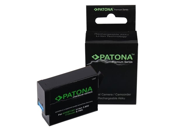 PATONA 1347, GoPro, 1730 mAh, 3,85 V, Lithium-Ion (Li-Ion)