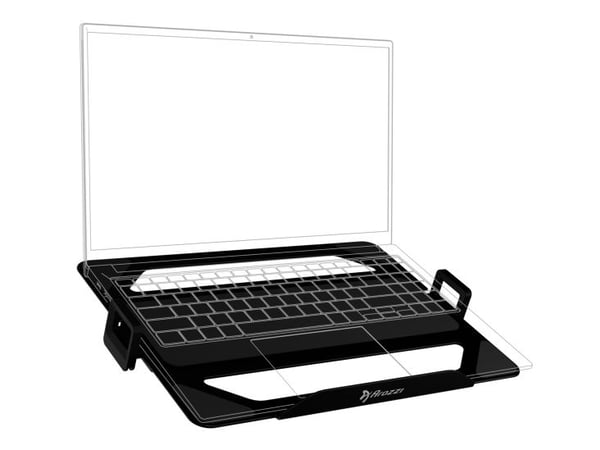 Arozzi AZ-ALZARE-LH-BK, Laptop stativ, Sort, 27,9 cm (11"), 45,7 cm (18"), 75 x 75 mm, 304 mm