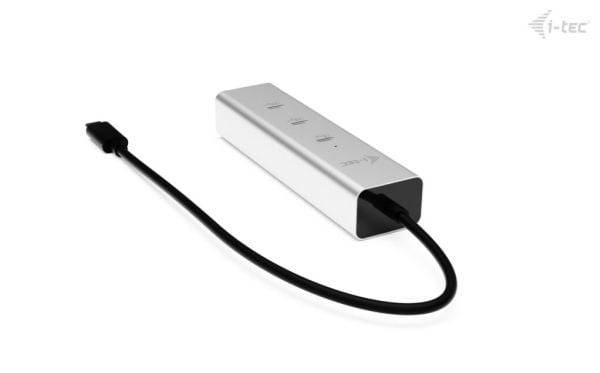 i-Tec - Hub - metall, 8K video, 85W - 1 x USB-C 3.2 Gen 1 + 1 x USB-C 3.2 Gen 1 (strømforsyning) + 3 x USB-C 3.2 Gen 2 - stasjonær