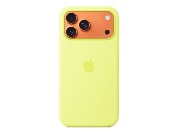 Apple - Baksidedeksel for mobiltelefon - MagSafe-samsvar - silikon - neongul - for iPhone 17 Pro Max