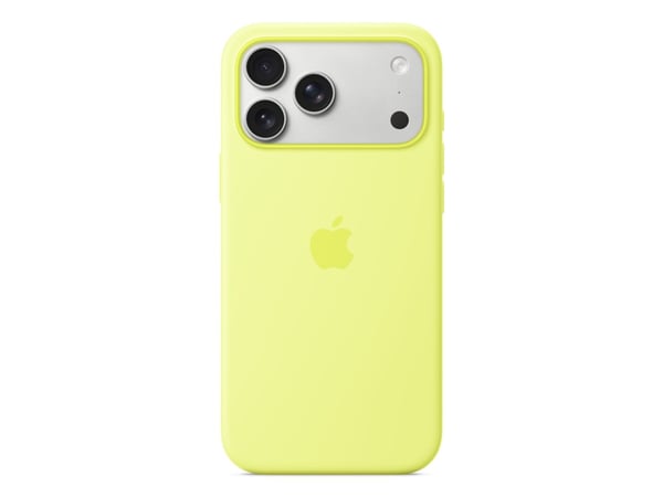 Apple - Baksidedeksel for mobiltelefon - MagSafe-samsvar - silikon - neongul - for iPhone 17 Pro Max