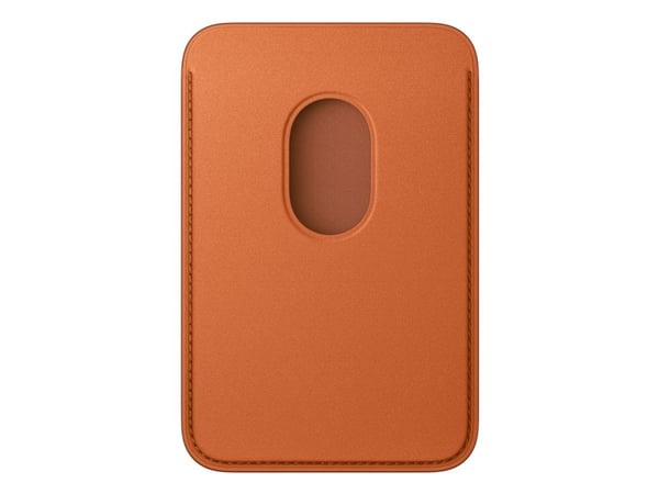 Apple - Lomme for mobiltelefon / kredittkort - MagSafe-samsvar - mikrotvill, FineWoven - rev orange