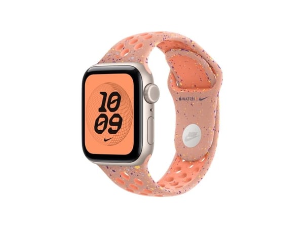 Apple Nike - Bånd for smart armbåndsur - 40mm - M/L-størrelse - alpenglow rosa - for Watch Hermès Series 7, Hermès Series 9, SE 3, Series 10, Serie...