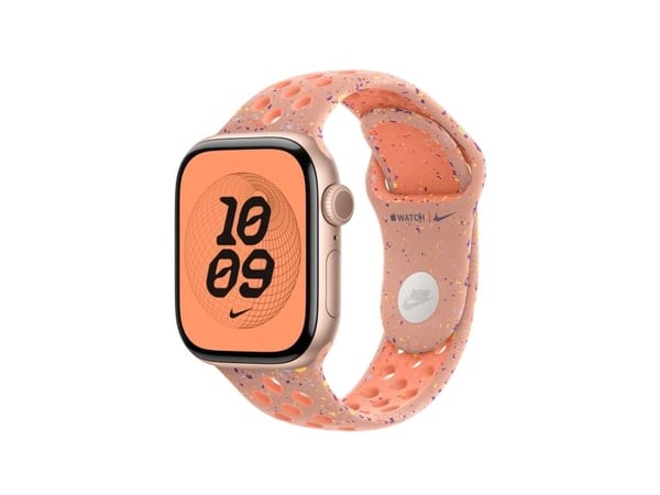 Apple Nike - Bånd for smart armbåndsur - 42mm - S/M-størrelse - alpenglow rosa - for Watch Hermès Series 7, Hermès Series 9, SE 3, Series 10, Serie...