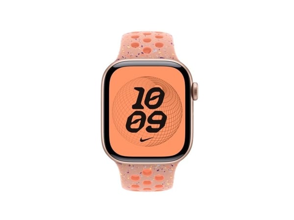 Apple Nike - Bånd for smart armbåndsur - 42mm - S/M-størrelse - alpenglow rosa - for Watch Hermès Series 7, Hermès Series 9, SE 3, Series 10, Serie...