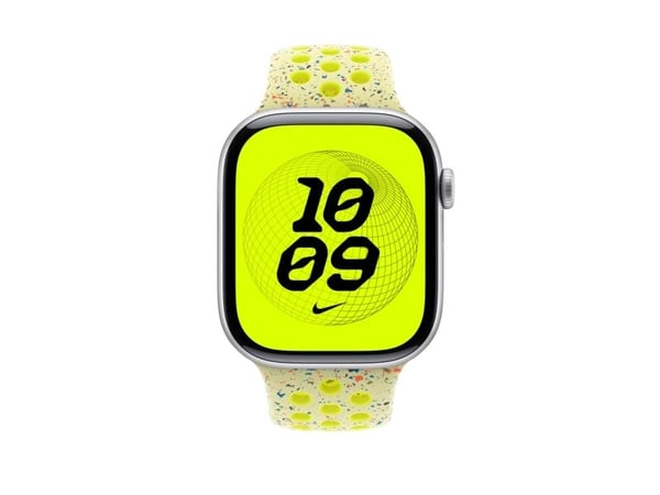 Apple Nike - Bånd for smart armbåndsur - 46mm - M/L (passer håndledd på 160 - 210 mm) - volt splash - for Watch Hermès Series 9, SE 3, Series 10, S...