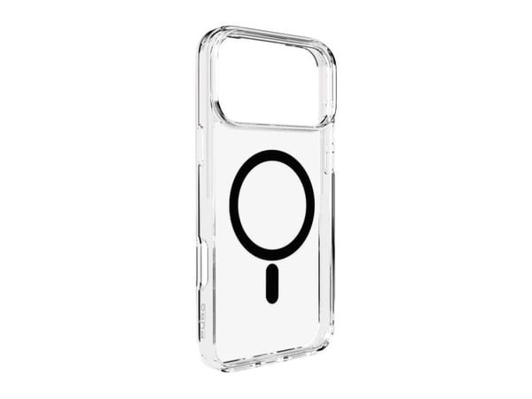 Puro Lite Mag TPU+PC-kompatibelt etui med MagSafe for iPhone 17 Pro Max - gjennomsiktig med svart ring