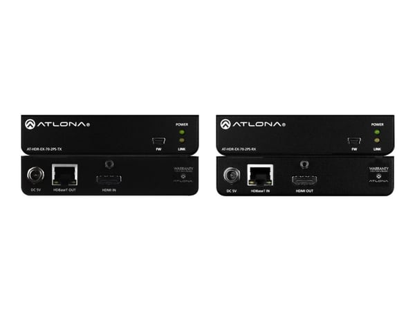 Atlona HDR-EX-70-2PS 4K HDR HDMI Over HDBaseT - TX/RX Kit - video/lyd-forlenger - HDMI, HDBaseT - opp til 70 m