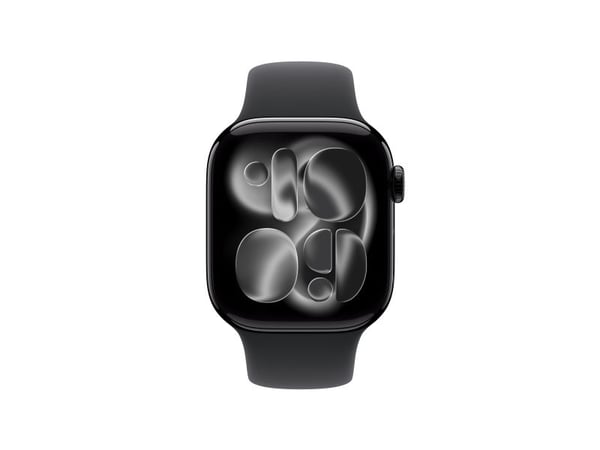 Apple Watch Series 11 GPS 42mm Jet Black Aluminium Case with Black Sport Band - S/M