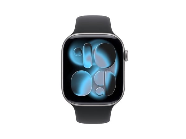 Apple Watch Series 11 GPS 46mm Space Grey Aluminium Case with Black Sport Band - S/M