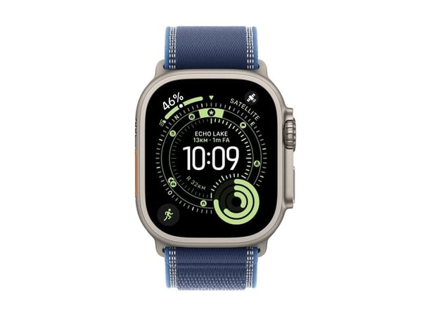 Apple Watch Ultra 3 GPS + Cellular 49mm Natural Titanium Case with Blue/Bright Blue Trail Loop - M/L