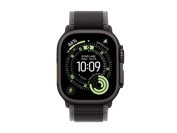 Apple Watch Ultra 3 GPS + Cellular 49mm Black Titanium Case with Black/Charcoal Trail Loop - M/L