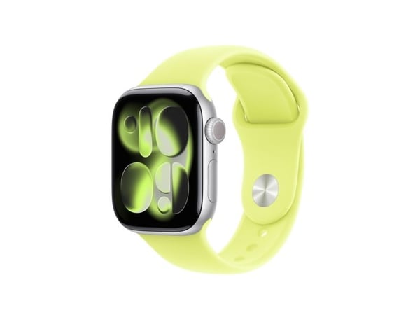 Apple - Bånd for smart armbåndsur - 42mm - M/L-størrelse - neongul - for Watch Hermès Series 7, Hermès Series 9, SE 3, Series 10, Series 11, Series...