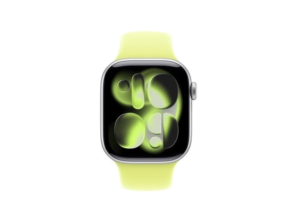 Apple - Bånd for smart armbåndsur - 42mm - M/L-størrelse - neongul - for Watch Hermès Series 7, Hermès Series 9, SE 3, Series 10, Series 11, Series...