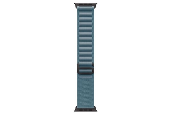 Apple - Sløyfe for smart armbåndsur - 49 mm, svart titanfinish - Medium størrelse - lys blå - for Watch Hermès Series 9, SE 3, Series 10, Series 11...