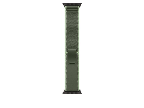 Apple - Sløyfe for smart armbåndsur - 49 mm, svart titanfinish - S/M-størrelse - grønn/neon - for Watch Hermès Series 9, SE 3, Series 10, Series 11...