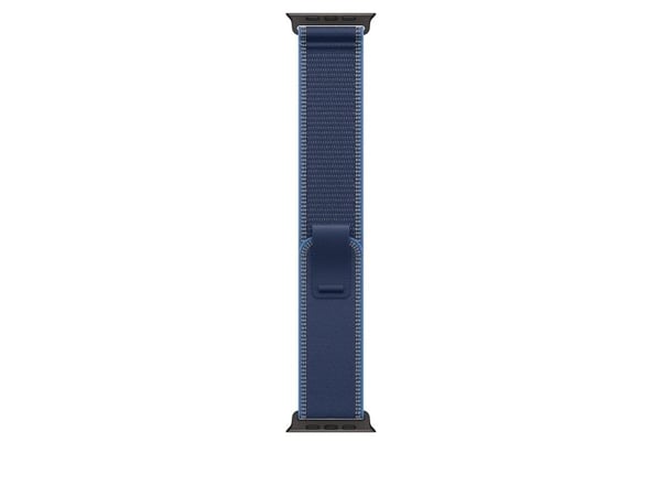 Apple - Sløyfe for smart armbåndsur - 49 mm, svart titanfinish - S/M-størrelse - blå/lyseblå - for Watch Hermès Series 9, SE 3, Series 10, Series 1...