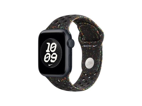 Apple Nike - Bånd for smart armbåndsur - 40mm - M/L-størrelse - midnatts sort - for Watch Hermès Series 7, Hermès Series 9, SE 3, Series 10, Series...