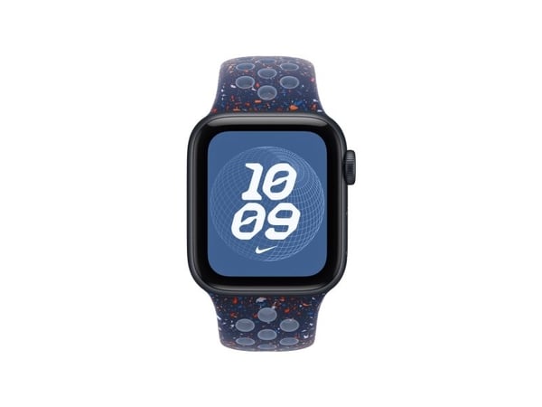 Apple Nike - Bånd for smart armbåndsur - 40mm - M/L-størrelse - blått bånd - for Watch Hermès Series 7, Hermès Series 9, SE 3, Series 10, Series 11...