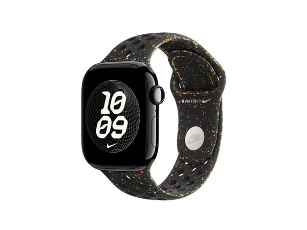 Apple Nike - Bånd for smart armbåndsur - 42mm - M/L-størrelse - midnatts sort - for Watch Hermès Series 7, Hermès Series 9, SE 3, Series 10, Series...