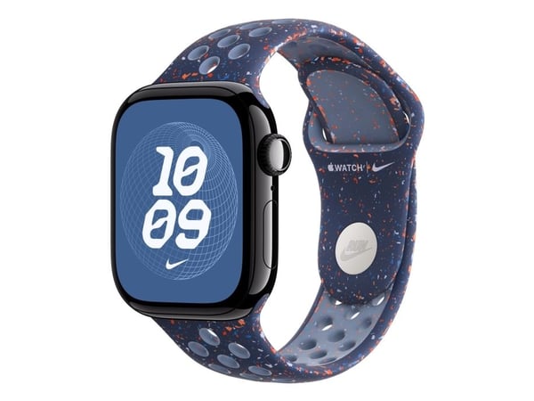 Apple Nike - Bånd for smart armbåndsur - 42mm - S/M-størrelse - blått bånd - for Watch Hermès Series 7, Hermès Series 9, SE 3, Series 10, Series 11...