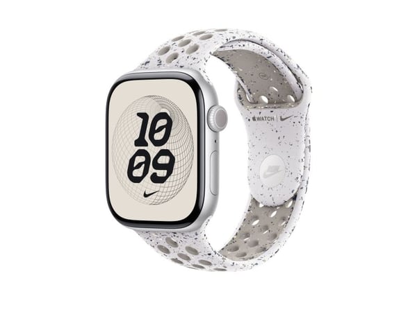 Apple Nike - Bånd for smart armbåndsur - 46mm - S/M-størrelse - veiled grå - for Watch Hermès Series 9, SE 3, Series 10, Series 11, Series 8, Serie...