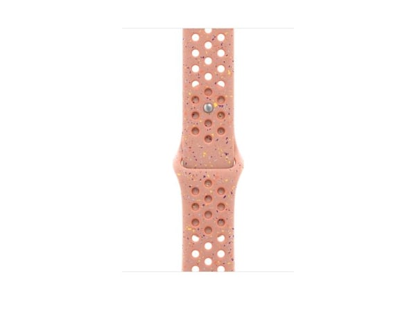 Apple Nike - Bånd for smart armbåndsur - 46mm - M/L (passer håndledd på 160 - 210 mm) - alpenglow rosa - for Watch Hermès Series 9, SE 3, Series 10...
