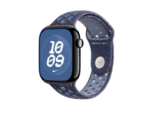 Apple Nike - Bånd for smart armbåndsur - 46mm - S/M-størrelse - blått bånd - for Watch Hermès Series 9, SE 3, Series 10, Series 11, Series 8, Serie...