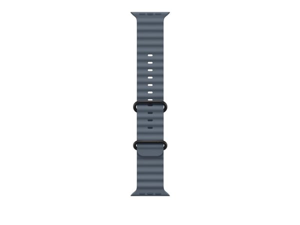 Apple - Bånd for smart armbåndsur - 49 mm, svart titanfinish - 130 - 200 mm - anker blå - for Watch Hermès Series 9, SE 3, Series 10, Series 11, Se...