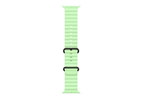 Apple - Bånd for smart armbåndsur - 49 mm, svart titanfinish - 130 - 200 mm - neongrønt - for Watch Hermès Series 9, SE 3, Series 10, Series 11, Se...