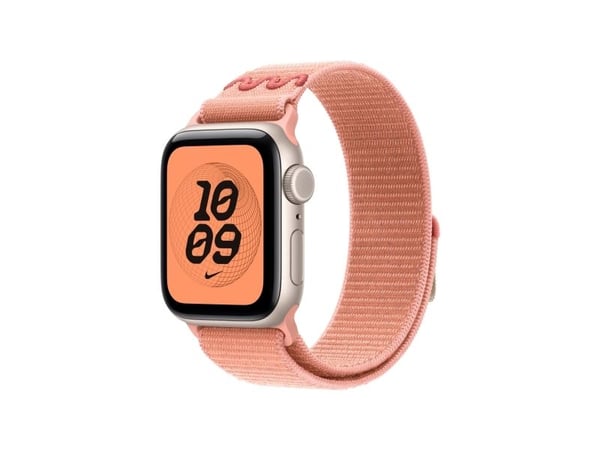 Apple Nike - Sløyfe for smart armbåndsur - 40mm - 130 - 190 mm - alpenglow rosa - for Watch Hermès Series 7, Hermès Series 9, SE 3, Series 10, Seri...