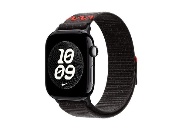 Apple Nike - Sløyfe for smart armbåndsur - 46mm - 145 - 220 mm - midnatts sort - for Watch Hermès Series 9, SE 3, Series 10, Series 11, Series 8, S...
