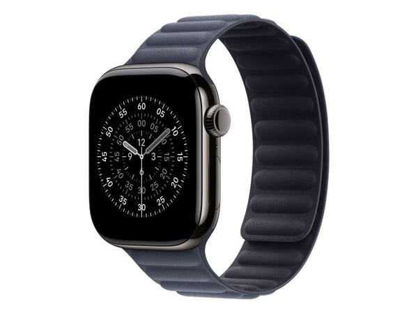Apple - Klokkestropp for smart armbåndsur - 42mm - M/L-størrelse - marineblå - for Watch Hermès Series 7, Hermès Series 9, SE 3, Series 10, Series ...