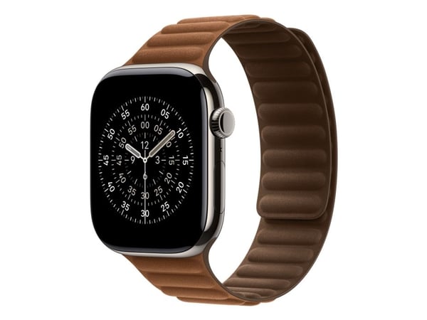 Apple - Klokkestropp for smart armbåndsur - 46mm - M/L-størrelse - karamell - for Watch Hermès Series 9, SE 3, Series 10, Series 11, Series 8, Seri...
