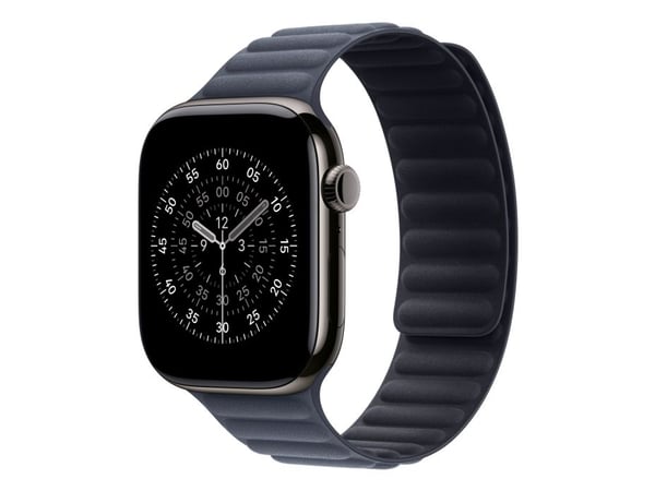 Apple - Klokkestropp for smart armbåndsur - 46mm - M/L-størrelse - marineblå - for Watch Hermès Series 9, SE 3, Series 10, Series 11, Series 8, Ser...