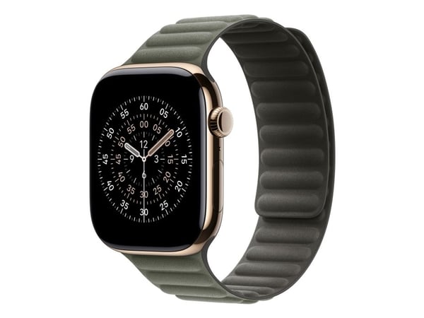 Apple - Klokkestropp for smart armbåndsur - 46mm - S/M-størrelse - salviegrå - for Watch Hermès Series 9, SE 3, Series 10, Series 11, Series 8, Ser...