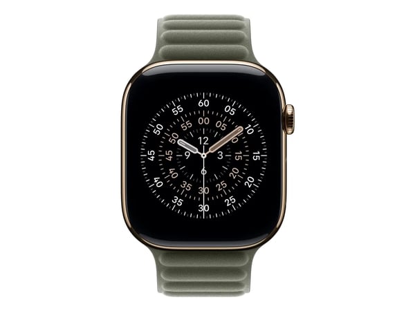 Apple - Klokkestropp for smart armbåndsur - 46mm - M/L-størrelse - salviegrå - for Watch Hermès Series 9, SE 3, Series 10, Series 11, Series 8, Ser...