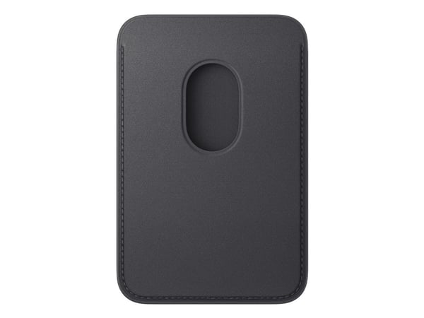 Apple - Lomme for mobiltelefon / kredittkort - MagSafe-samsvar - mikrotvill, FineWoven - svart