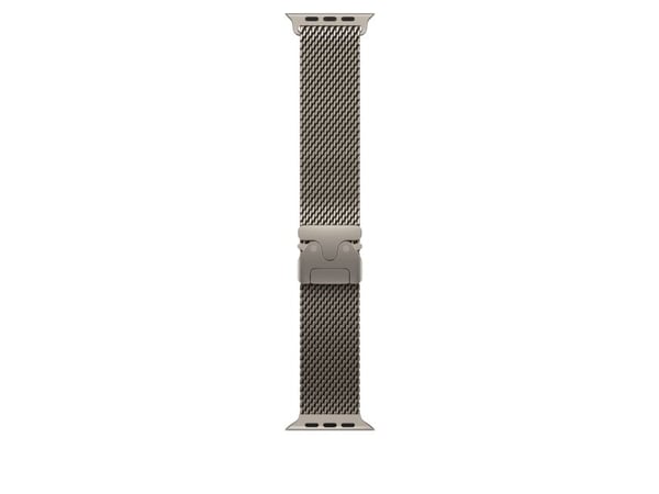 Apple - Sløyfe for smart armbåndsur - 49 mm, titanium - Liten størrelse - naturlig - for Watch Hermès Series 9, SE 3, Series 10, Series 11, Series ...