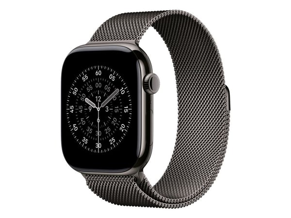 Apple - Sløyfe for smart armbåndsur - 46mm - M/L-størrelse - skifergrå - for Watch Hermès Series 9, SE 3, Series 10, Series 11, Series 8, Series 9,...