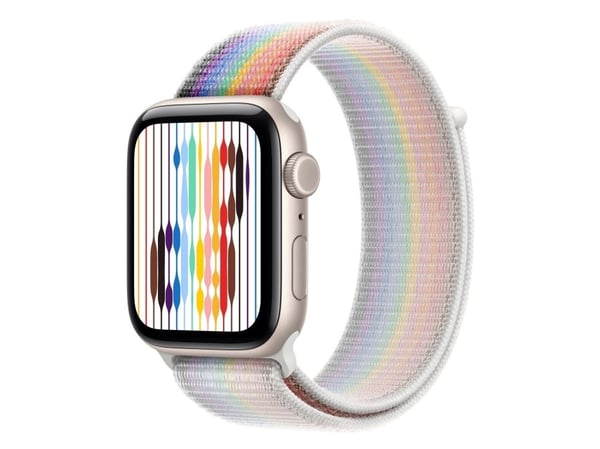 Apple - Pride Edition - sløyfe for smart armbåndsur - 45 mm - 145 - 220 mm - for Watch Hermès Series 9, SE 3, Series 10, Series 11, Series 8, Serie...